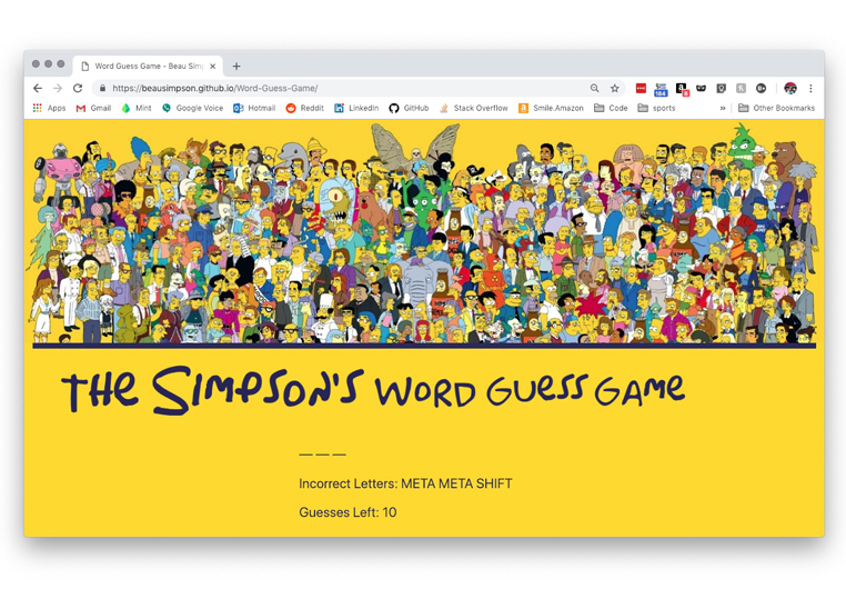 Word Guess Game Website